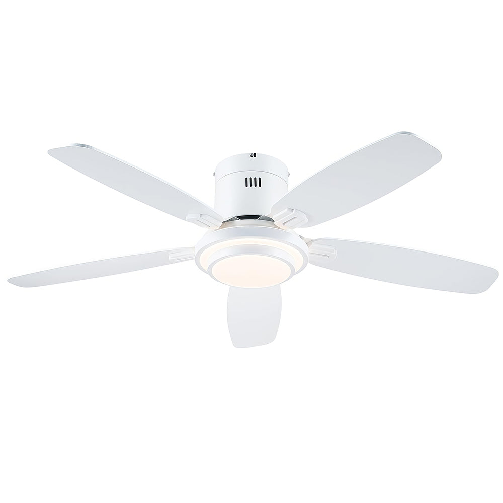 50" Smart Ceiling Fan w/Light, APP+Remote, Reversible DC Motor, Nickel