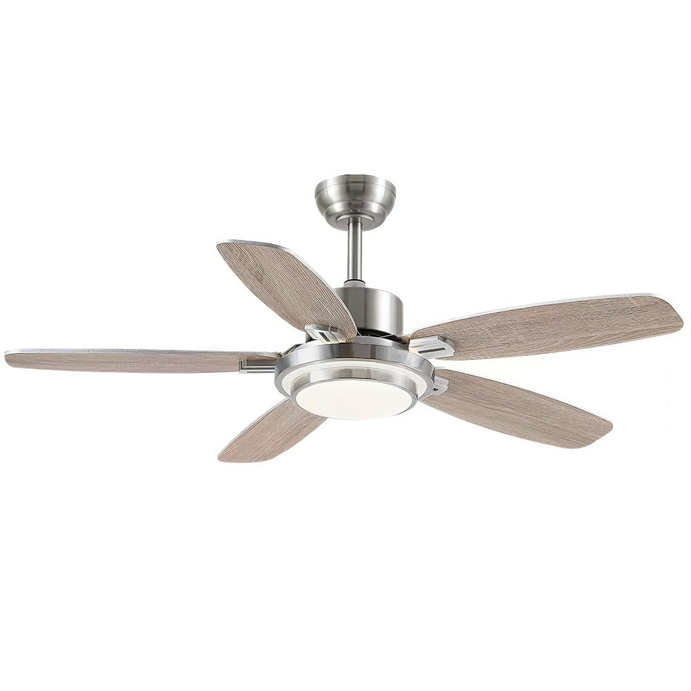 50" Smart Ceiling Fan w/Light, APP+Remote, Reversible DC Motor, Nickel
