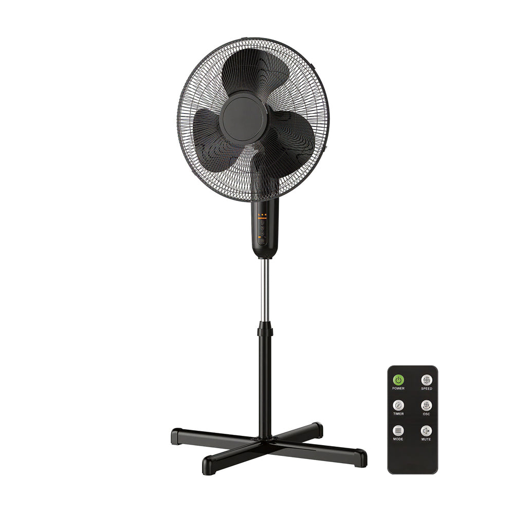 16" Copper Digital Stand Fan w/Remote, Timer, Adjustable Height, 3 Modes
