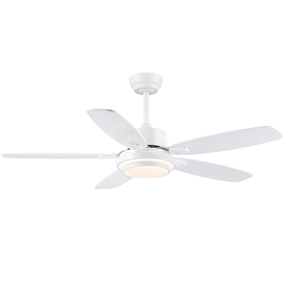 50" Smart Ceiling Fan w/Light, APP+Remote, Reversible DC Motor, Nickel