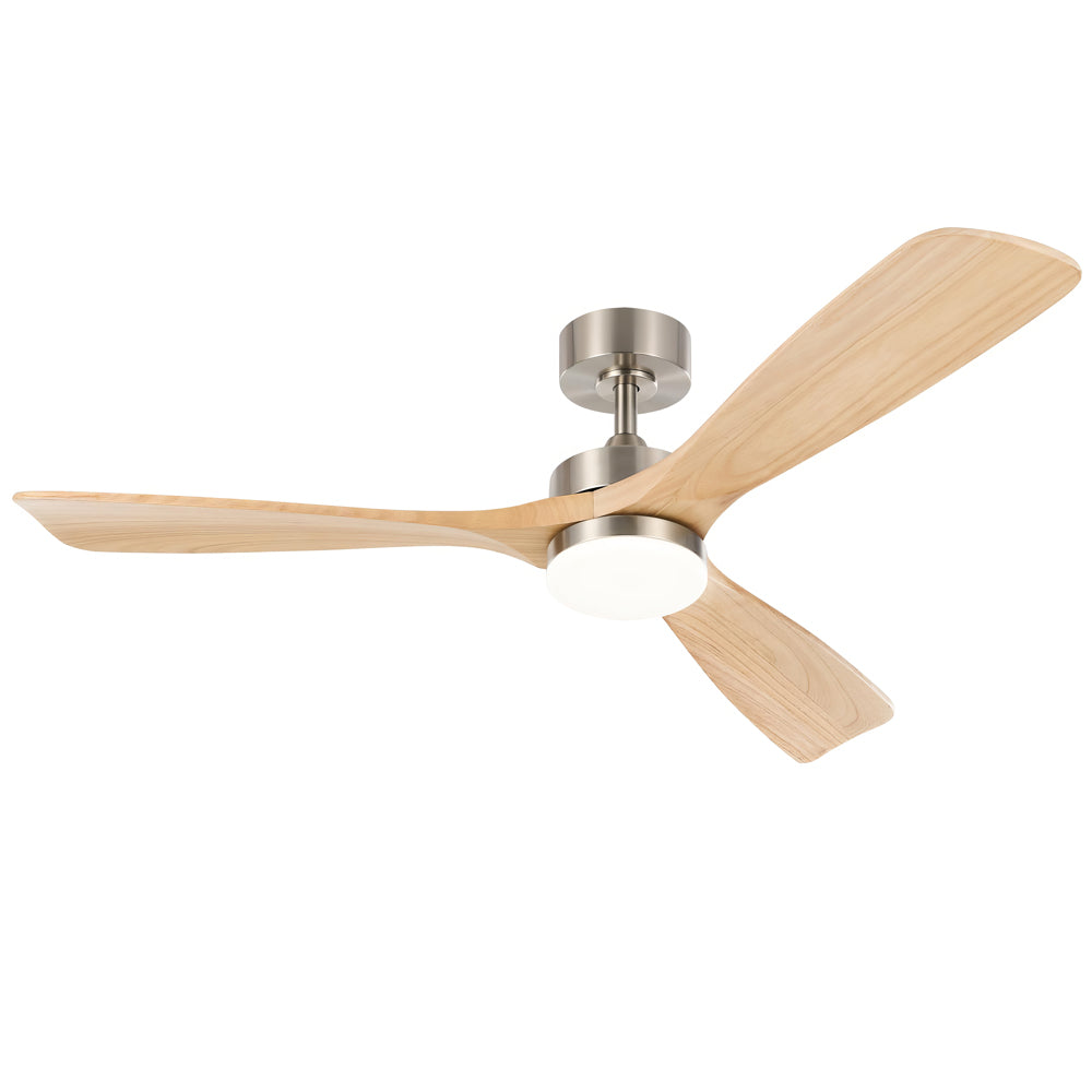 52" Indoor/Outdoor Ceiling Fan w/Light & Remote, 6-Speed, Walnut