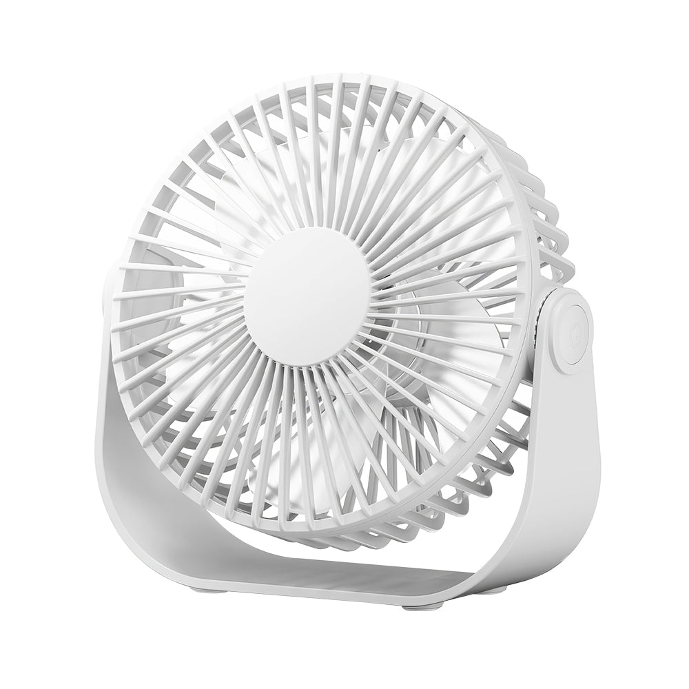 5.5" USB Desk Fan w/3 Speeds, 90° Tilt, Quiet Personal Fan for Office Travel Black