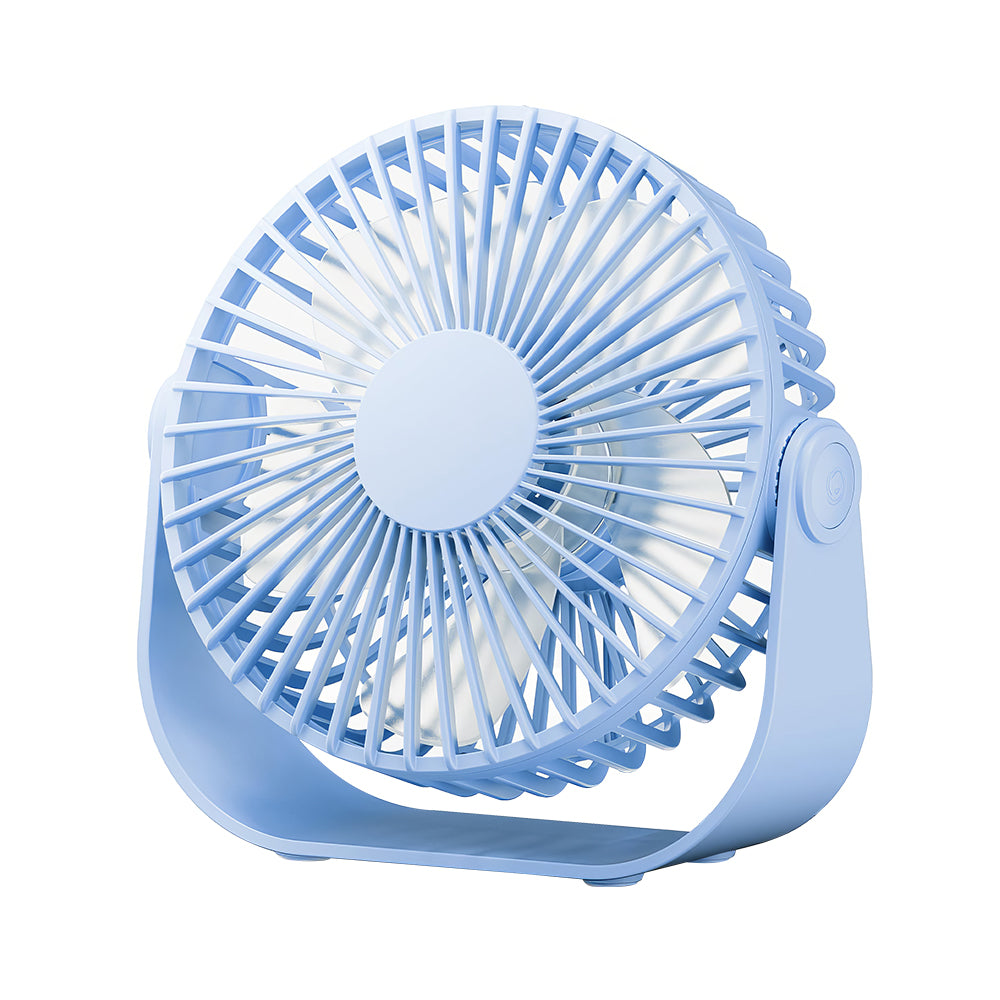 5.5" USB Desk Fan w/3 Speeds, 90° Tilt, Quiet Personal Fan for Office Travel Black