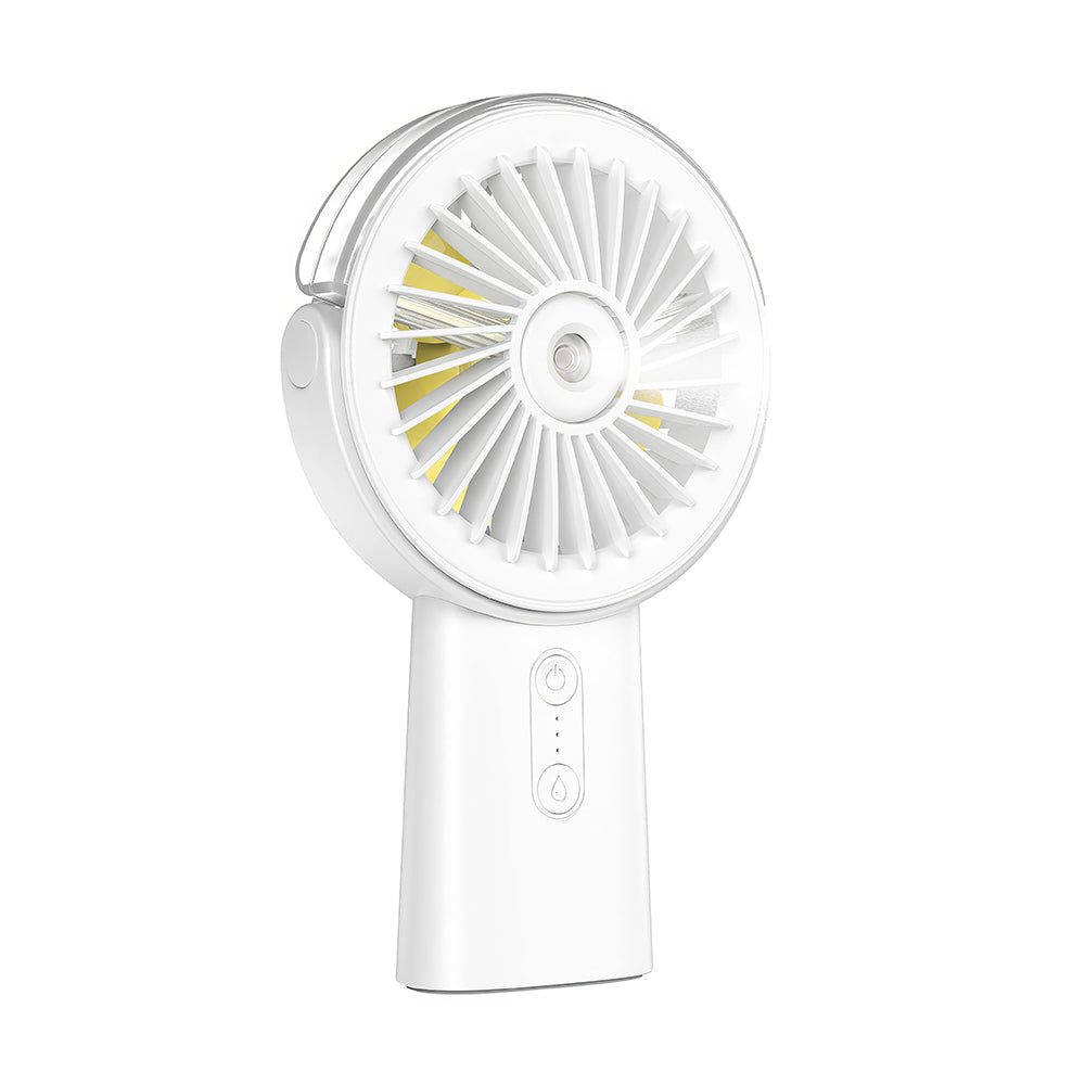 Handheld Misting Fan w/4000mAh Power Bank, 90° Rotatable, 3 Speeds - Blue