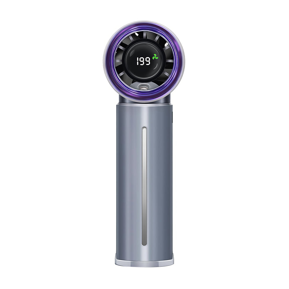 Handheld Misting Fan w/199 Speeds, 5000mAh Power Bank, Digital Display