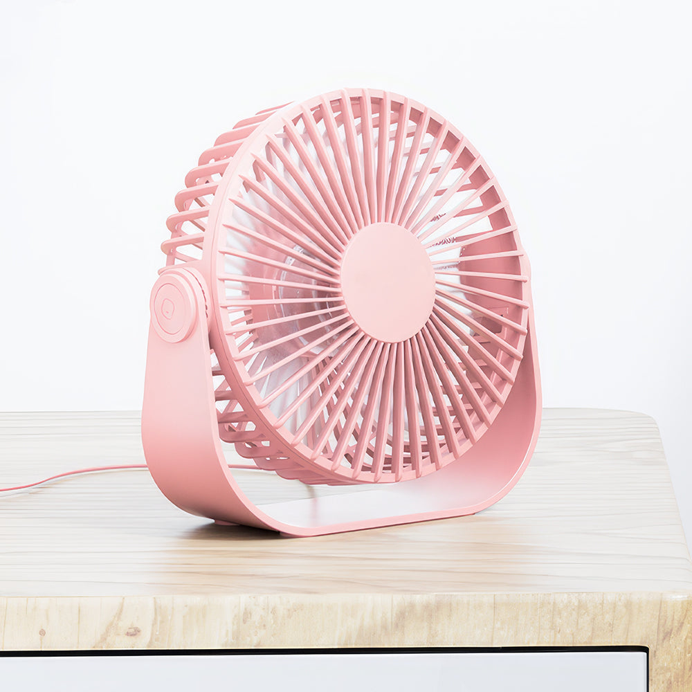 5.5" USB Desk Fan w/3 Speeds, 90° Tilt, Quiet Personal Fan for Office Travel Black