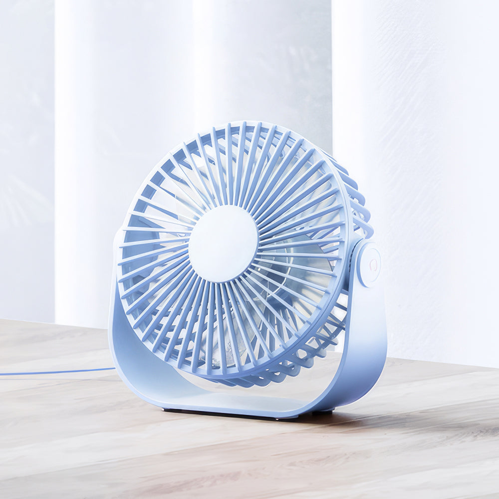 5.5" USB Desk Fan w/3 Speeds, 90° Tilt, Quiet Personal Fan for Office Travel Black