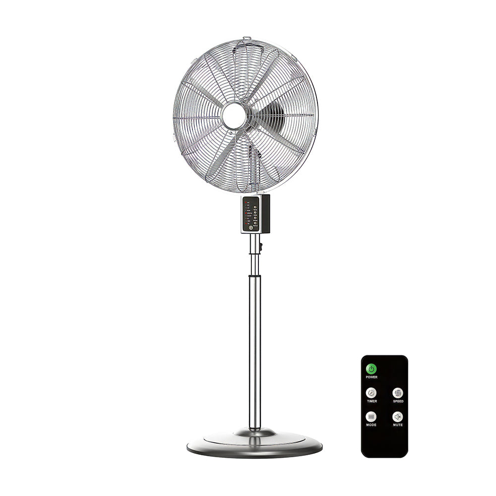 16" Copper Digital Stand Fan w/Remote, Timer, Adjustable Height, 3 Modes