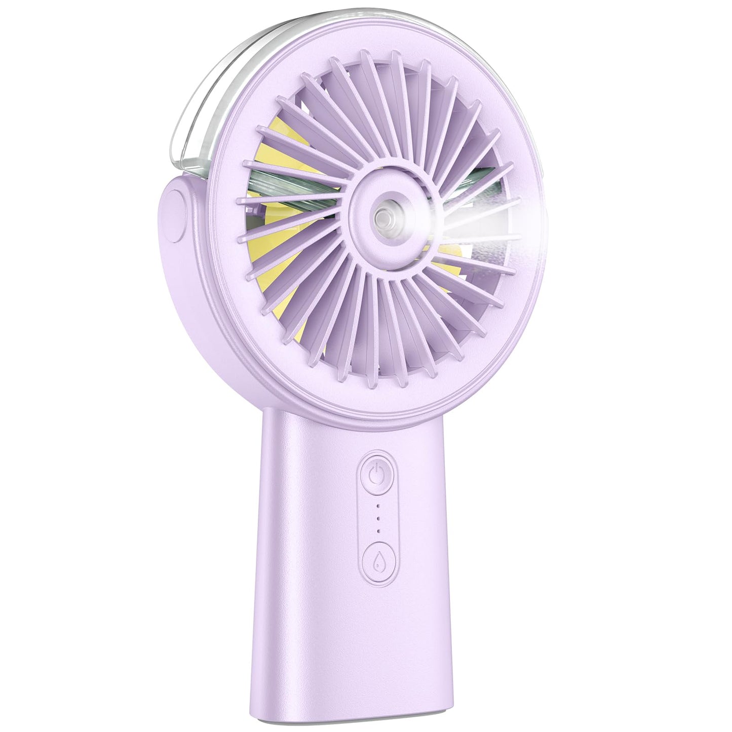 Handheld Misting Fan w/4000mAh Power Bank, 90° Rotatable, 3 Speeds - Blue