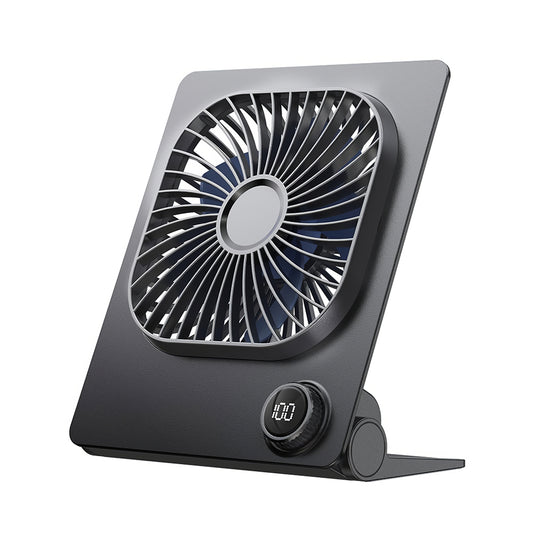 6.6" Desk Fan w/100 Speeds, Digital Display, 5000mAh, Foldable