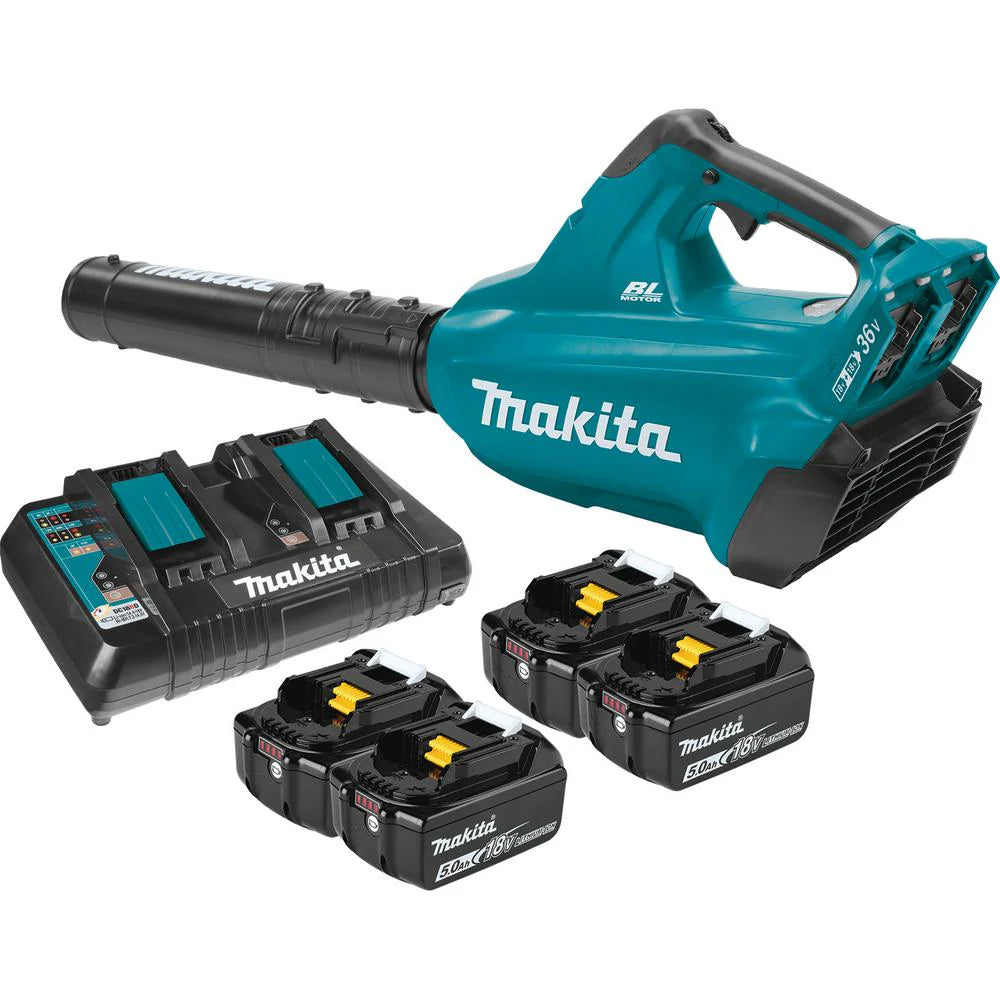 120 MPH 473 CFM 18-Volt x2 (36-Volt) LXT Lithium-Ion Brushless Cordless Blower Kit with Four 5.0 Ah Batteries