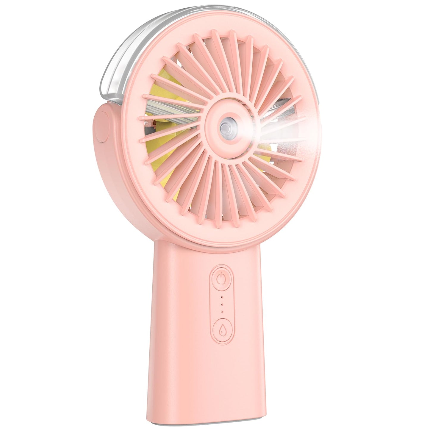 Handheld Misting Fan w/4000mAh Power Bank, 90° Rotatable, 3 Speeds - Blue
