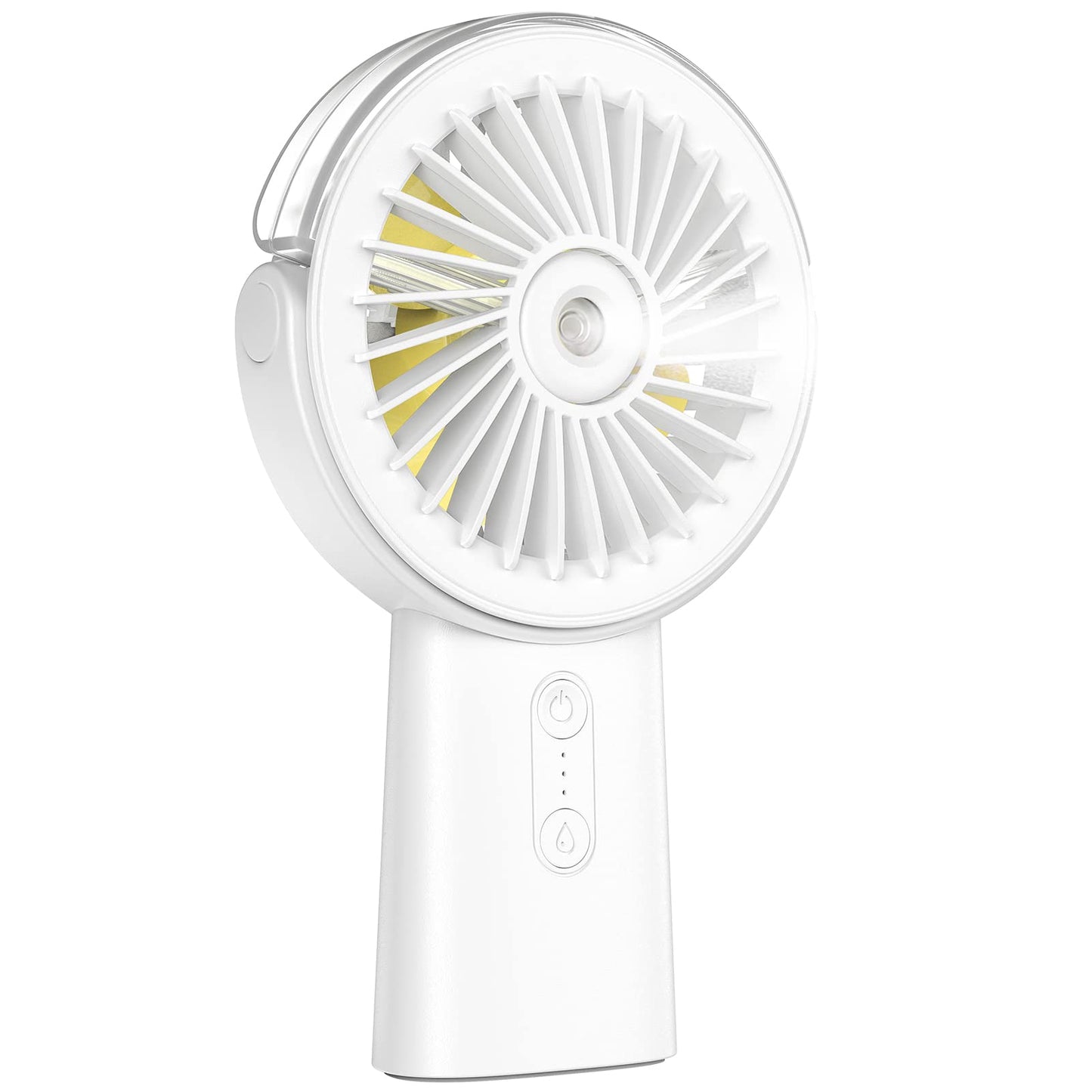 Handheld Misting Fan w/4000mAh Power Bank, 90° Rotatable, 3 Speeds - Blue